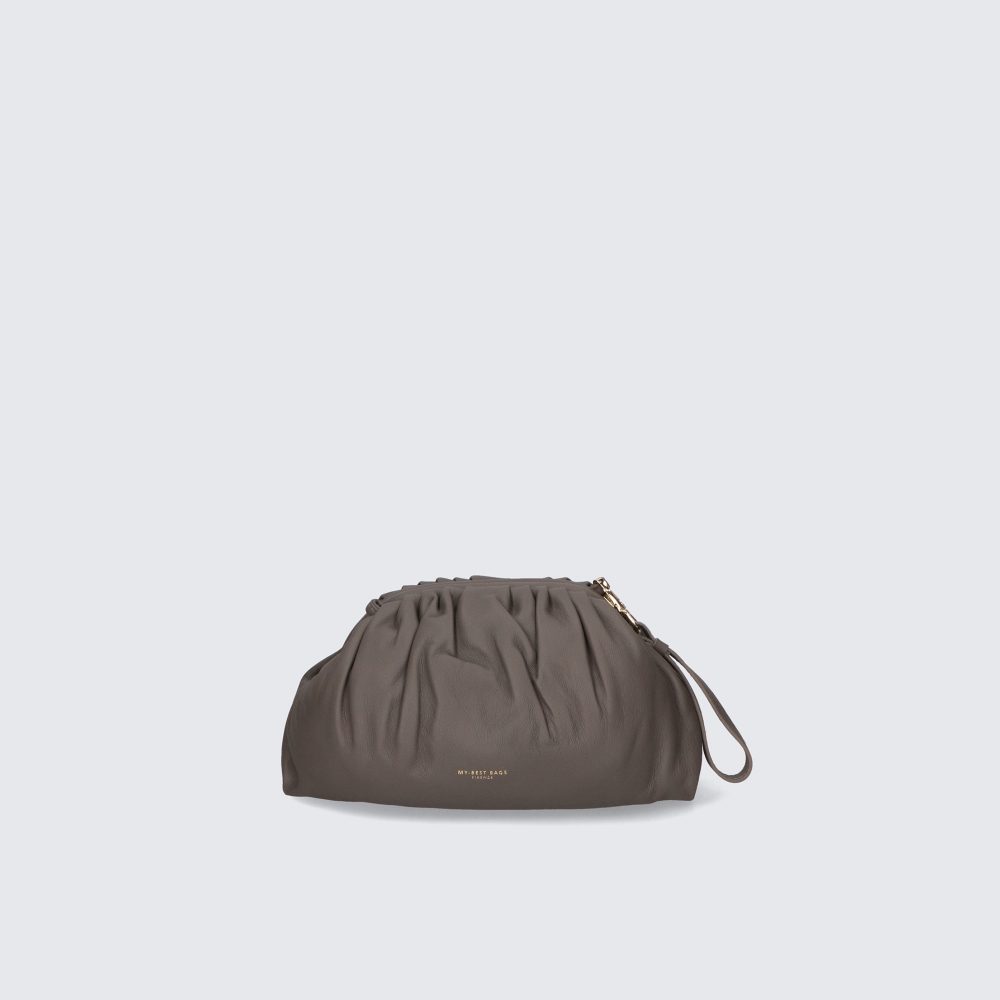 BORSA A POCHETTE – ANTONIA – PELLE NAPPA – MYB-FW 8013 (ASFALTO)