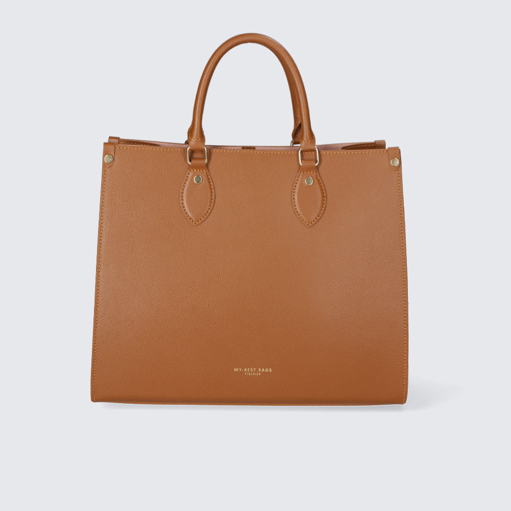 BORSA A MANO – LADY BAG – PELLE PALMELLATO – MYB-FW8028 (TABACCO)