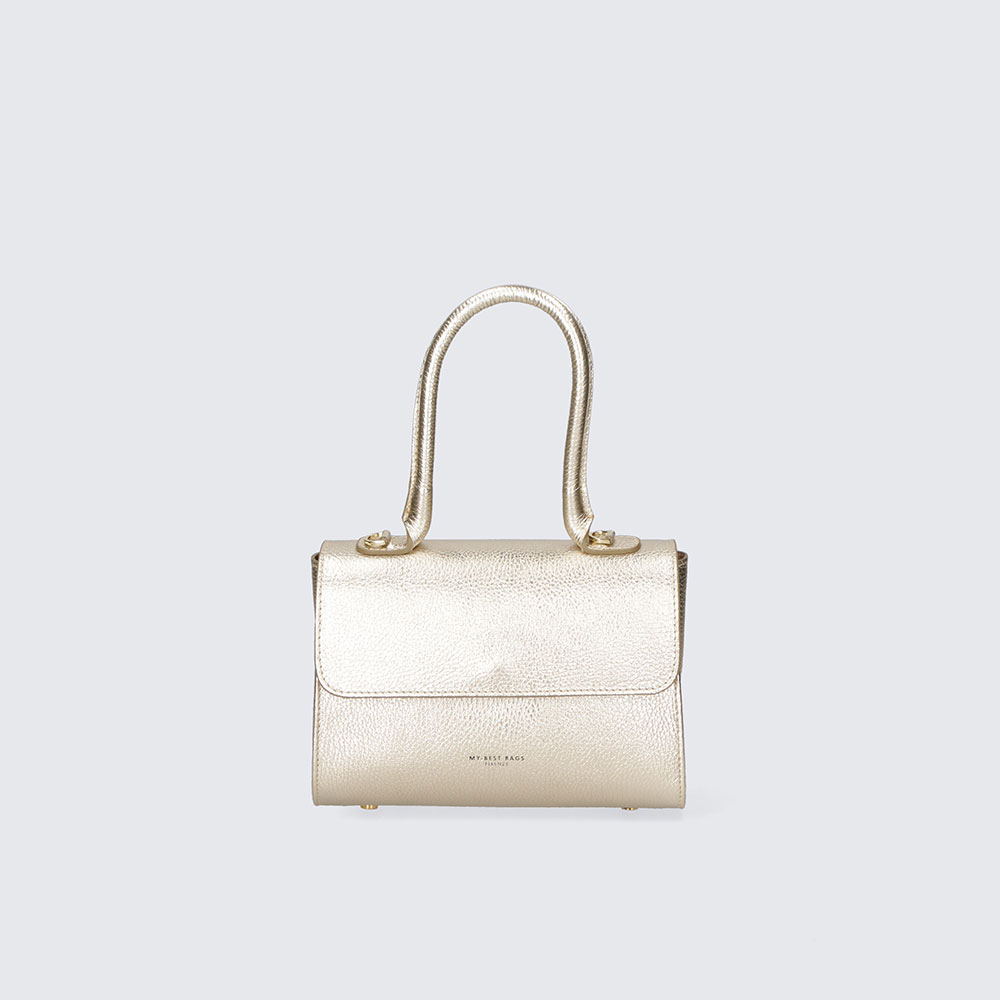 BORSA A MANO – JUDY – PELLE DOLLARO – MYB-FW 8030 (PLATINO)