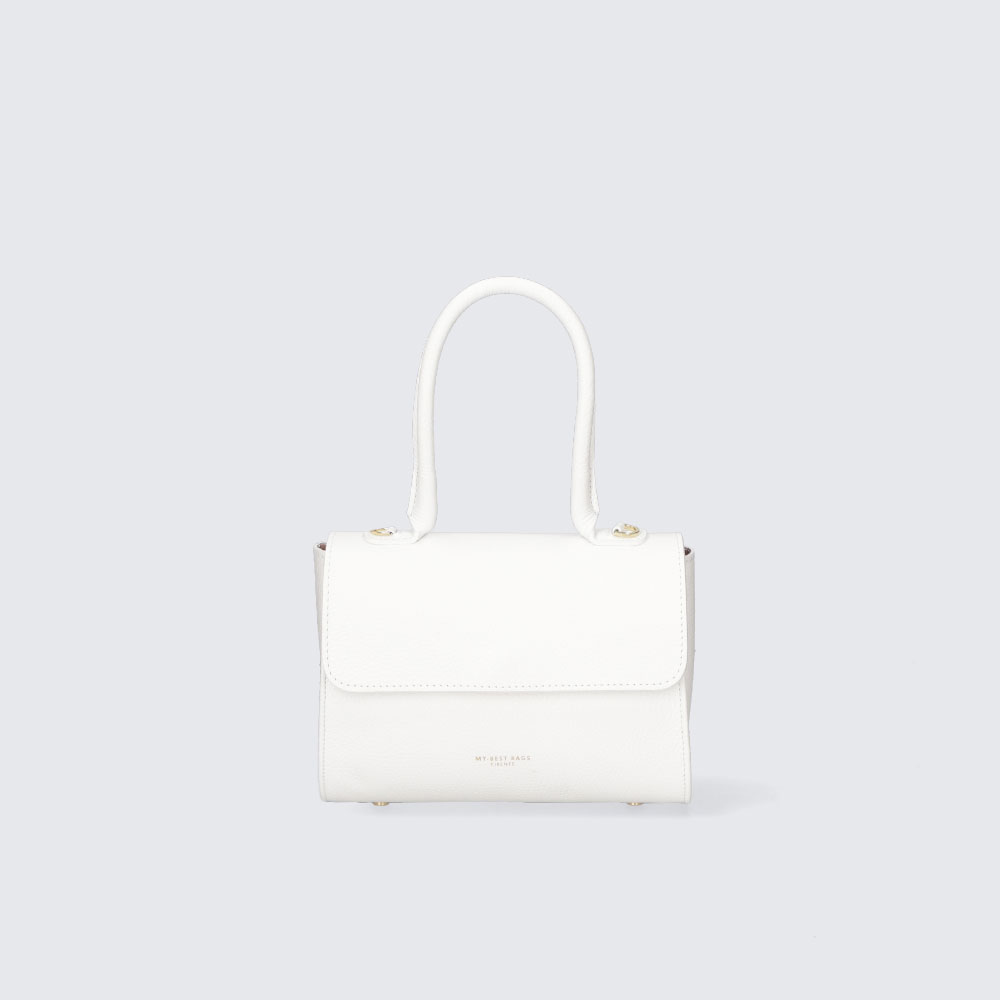 BORSA A MANO – JUDY – PELLE DOLLARO – MYB-FW 8030 (BIANCO)