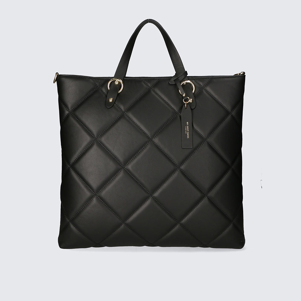 BORSA A MANO – CARINE – PELLE NAPPA – MYB-FW 8042 (NERO)